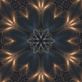 Celestial Bloom - Abstract Geometric Floral Art Print