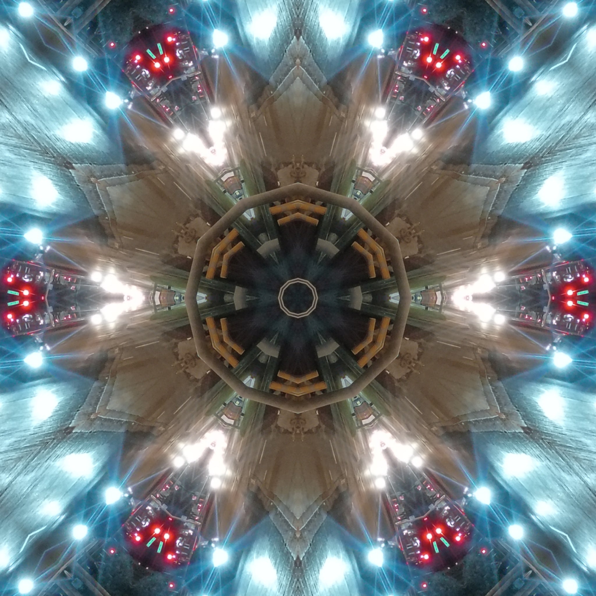 Blue Cobalt Mandala – Kaleidoscope Art Print by Kyle Dean Kennedy