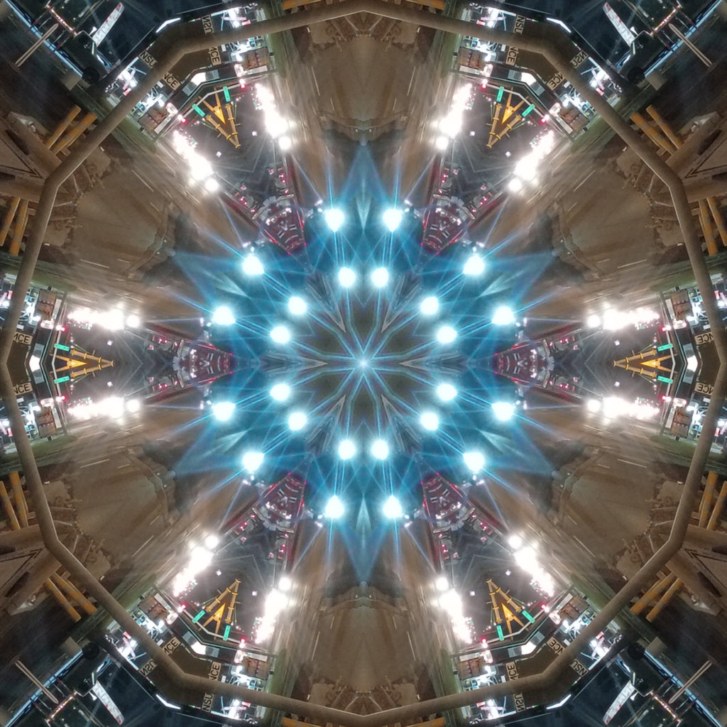 Blue Cobalt Mandala – Kaleidoscope Art Print by Kyle Dean Kennedy