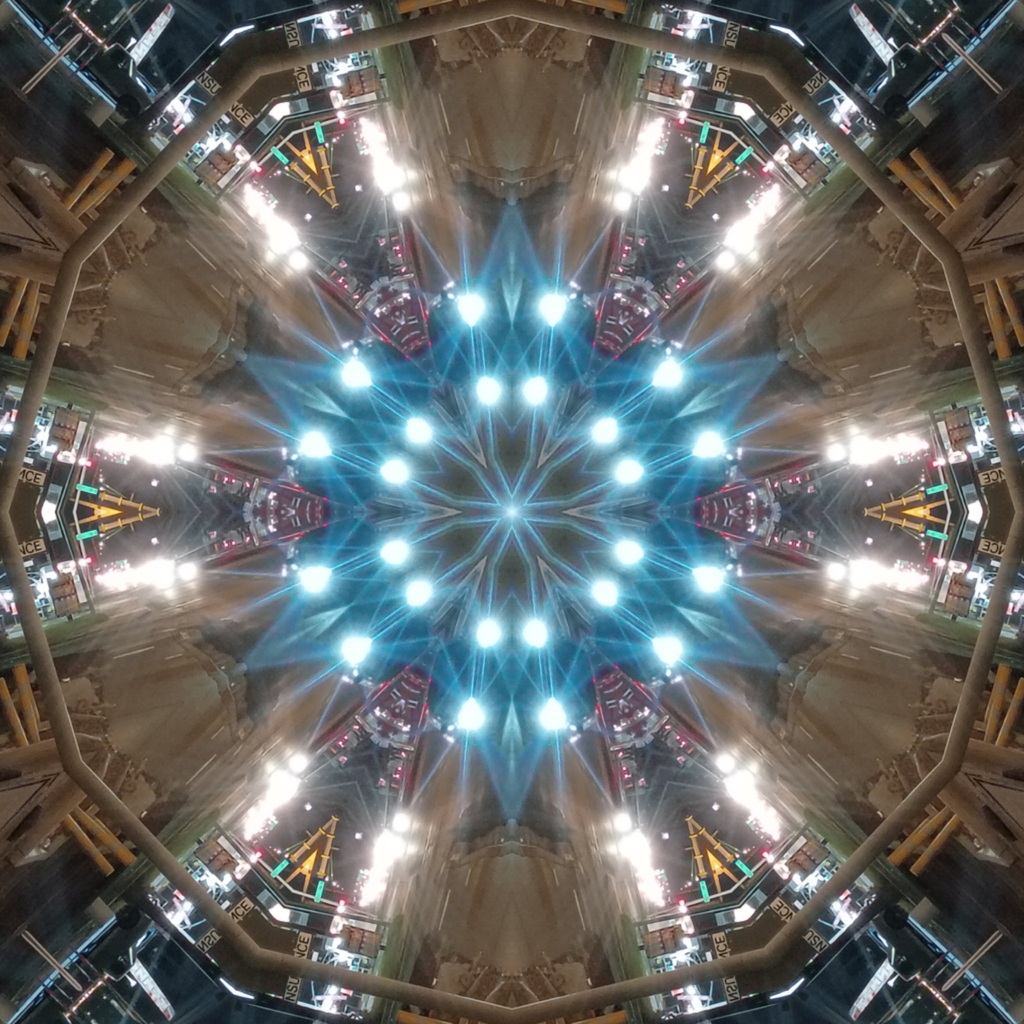 Blue Cobalt Mandala – Kaleidoscope Art Print by Kyle Dean Kennedy