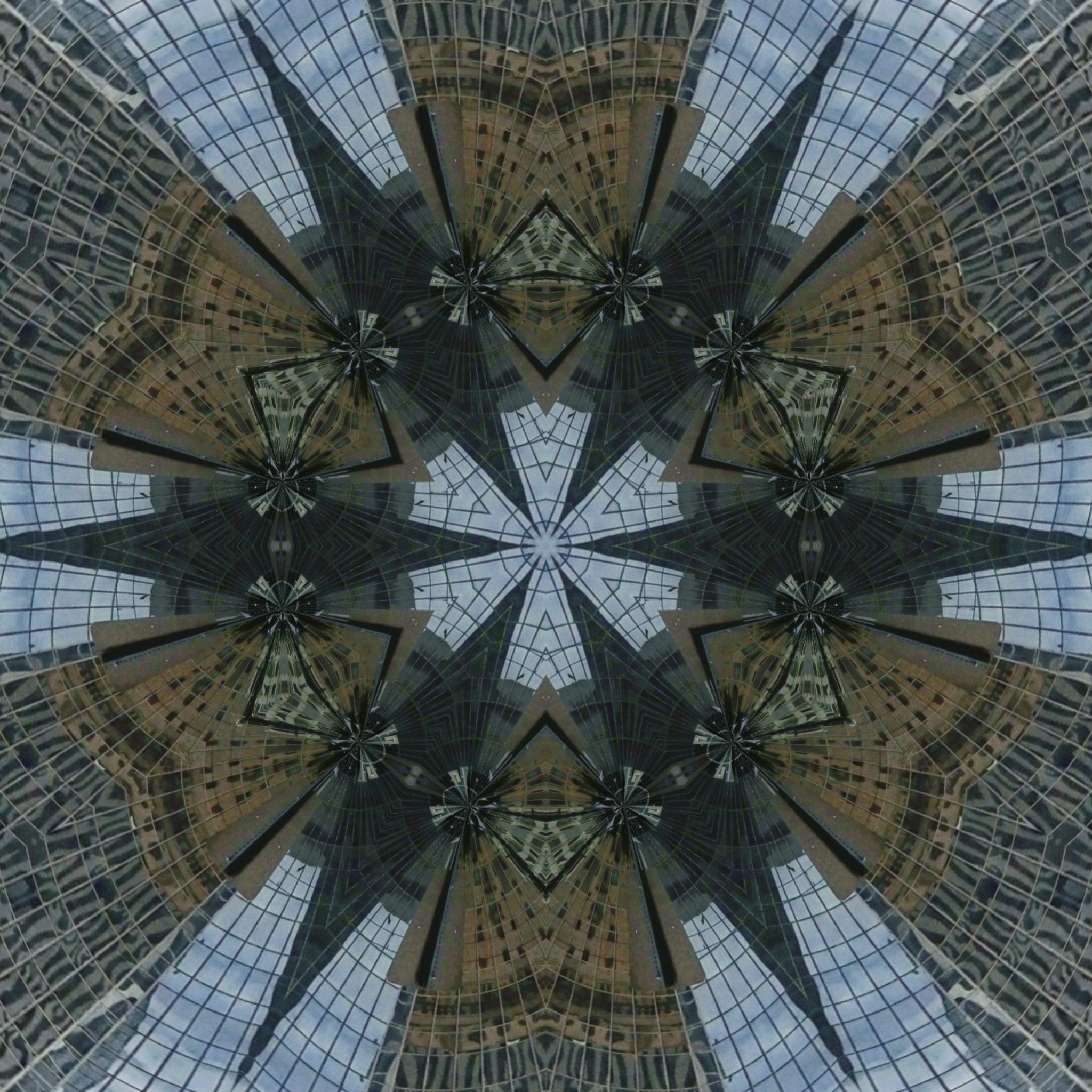 Blue Cobalt Mandala – Kaleidoscope Art Print by Kyle Dean Kennedy