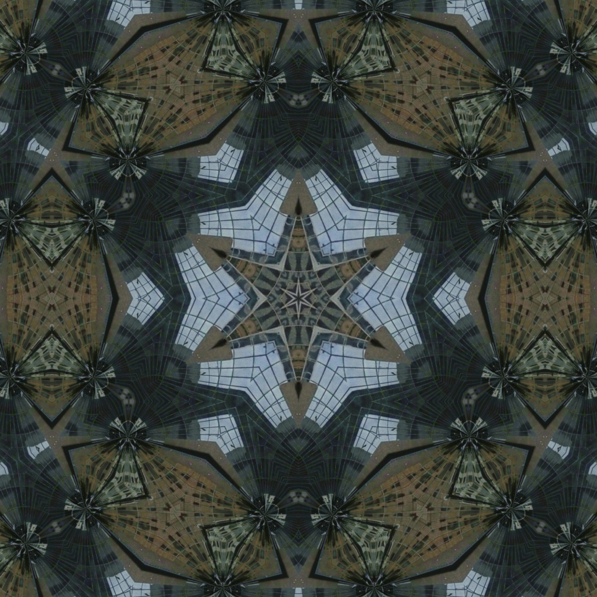 Blue Cobalt Mandala – Kaleidoscope Art Print by Kyle Dean Kennedy