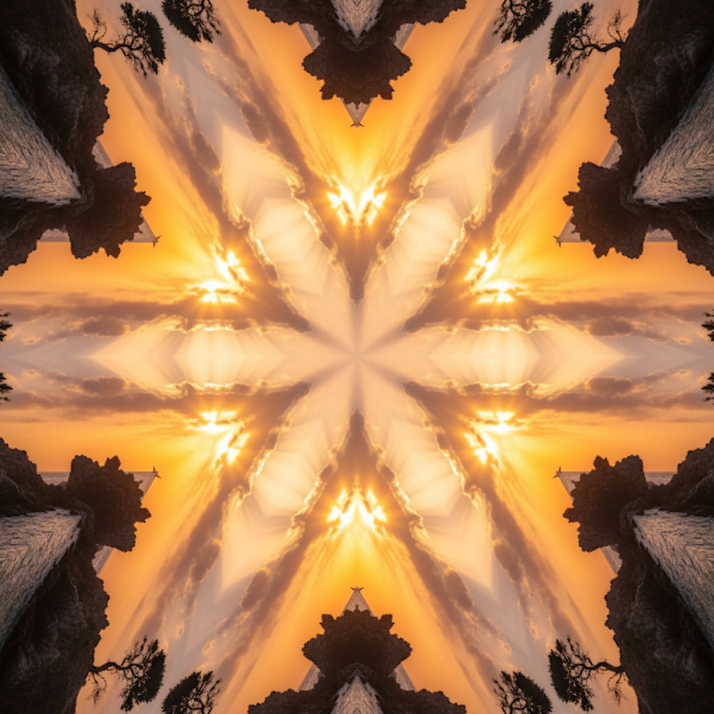 Blue Cobalt Mandala – Kaleidoscope Art Print by Kyle Dean Kennedy