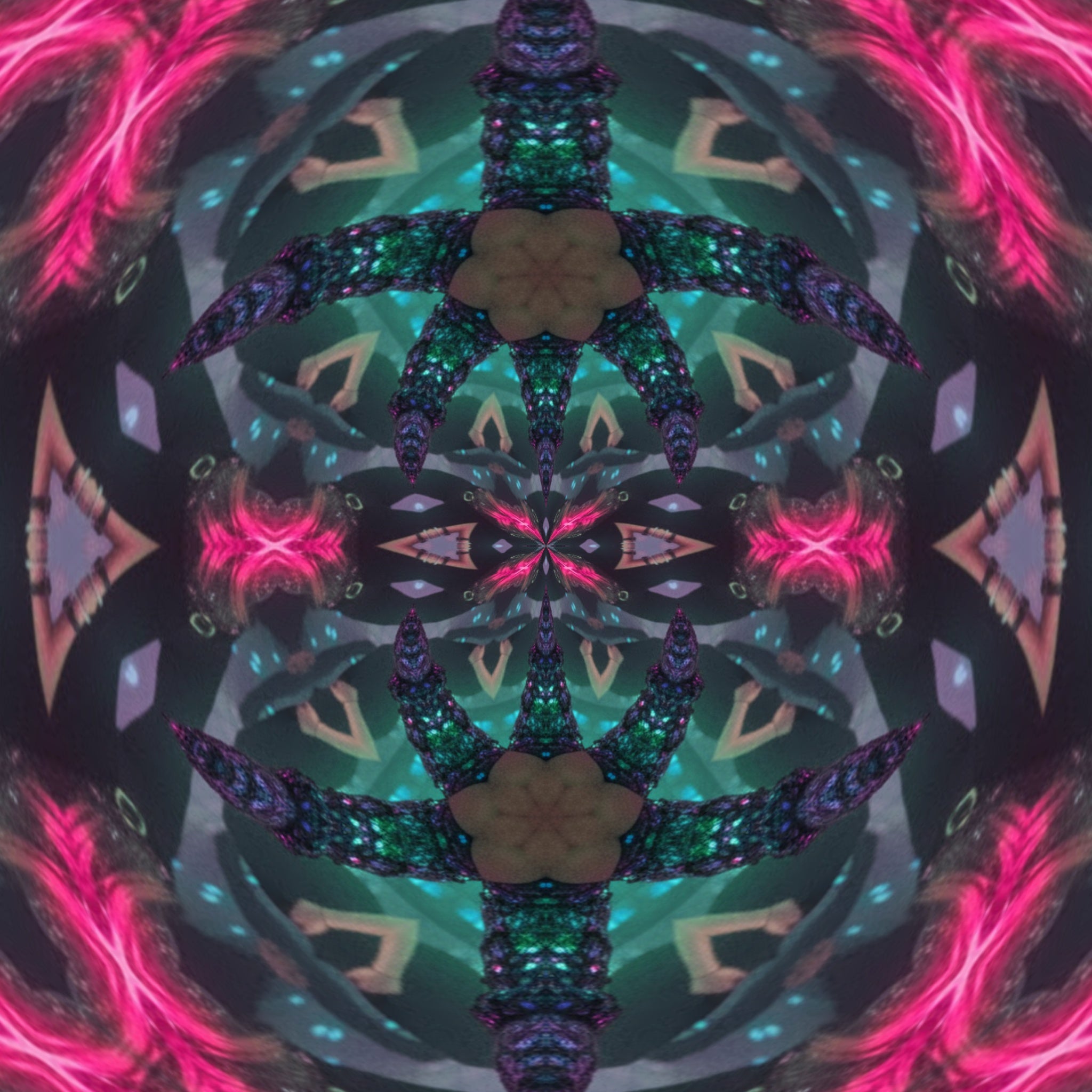 Blue Cobalt Mandala – Kaleidoscope Art Print by Kyle Dean Kennedy