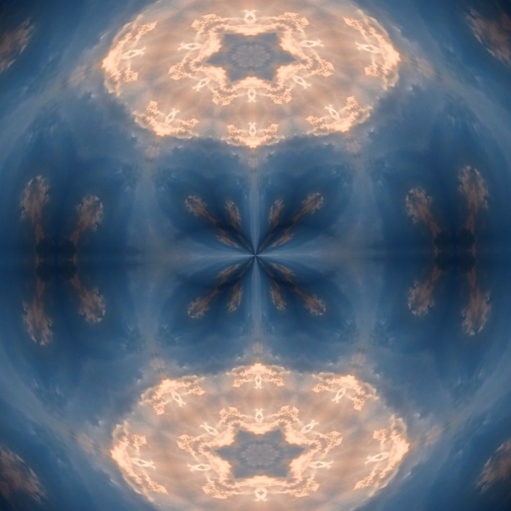 Blue Cobalt Mandala – Kaleidoscope Art Print by Kyle Dean Kennedy