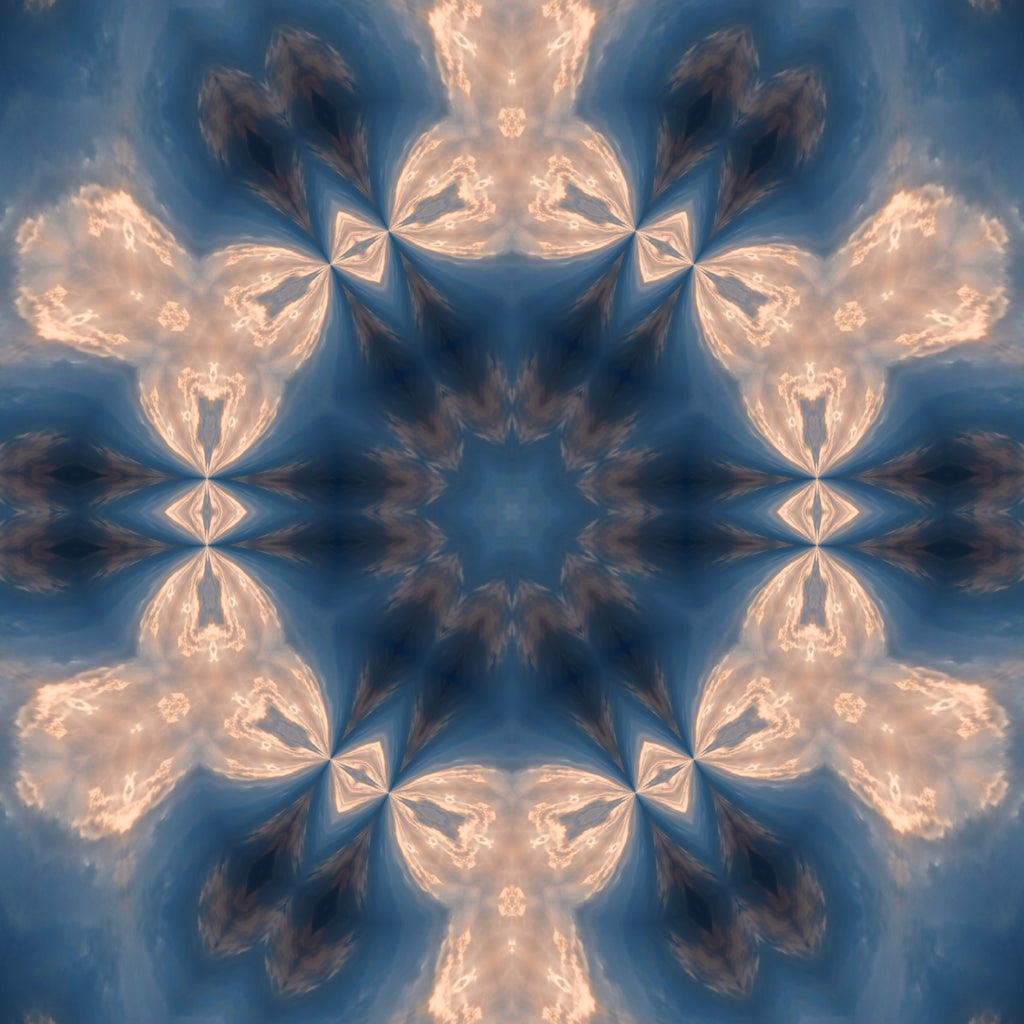 Blue Cobalt Mandala – Kaleidoscope Art Print by Kyle Dean Kennedy
