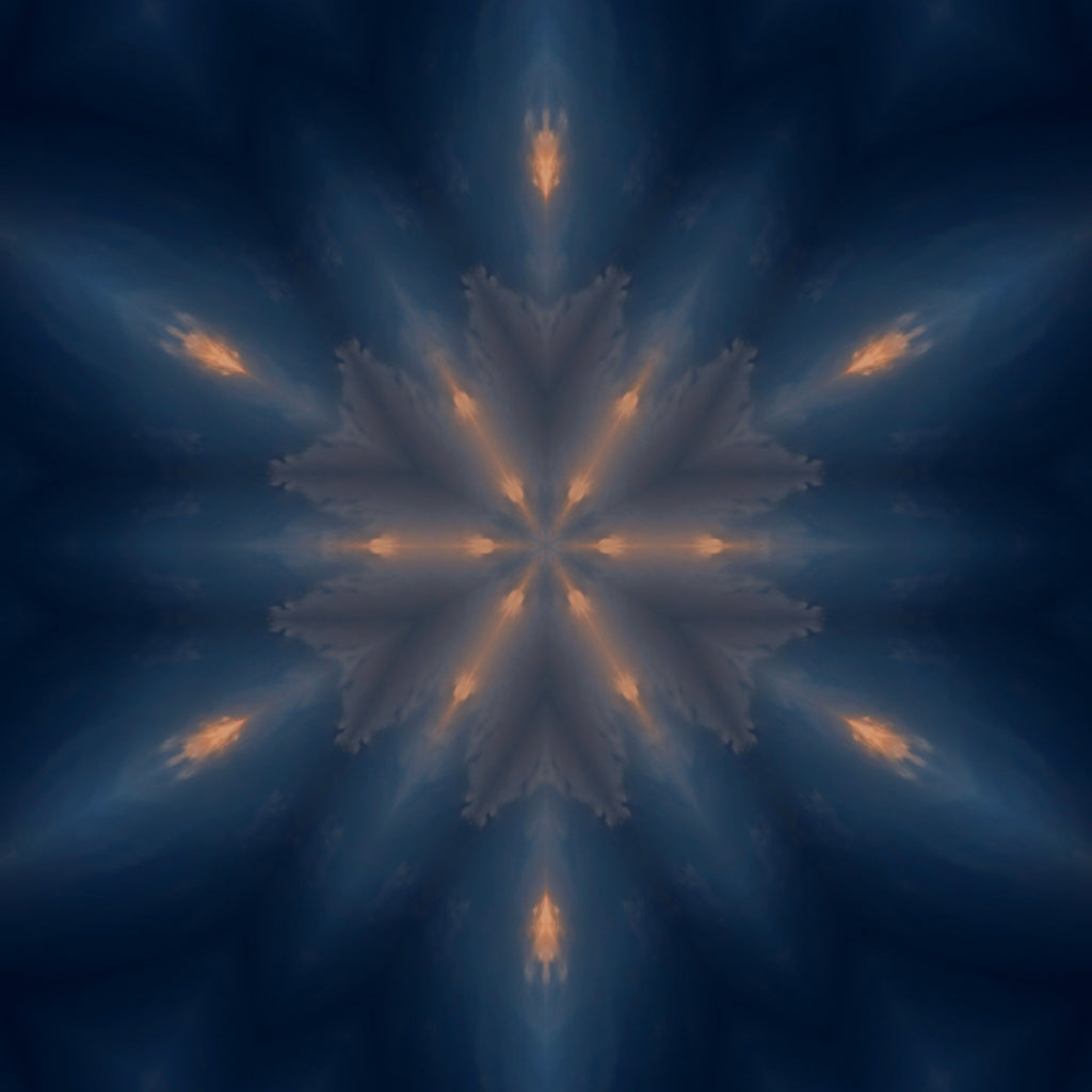 Blue Cobalt Mandala – Kaleidoscope Art Print by Kyle Dean Kennedy