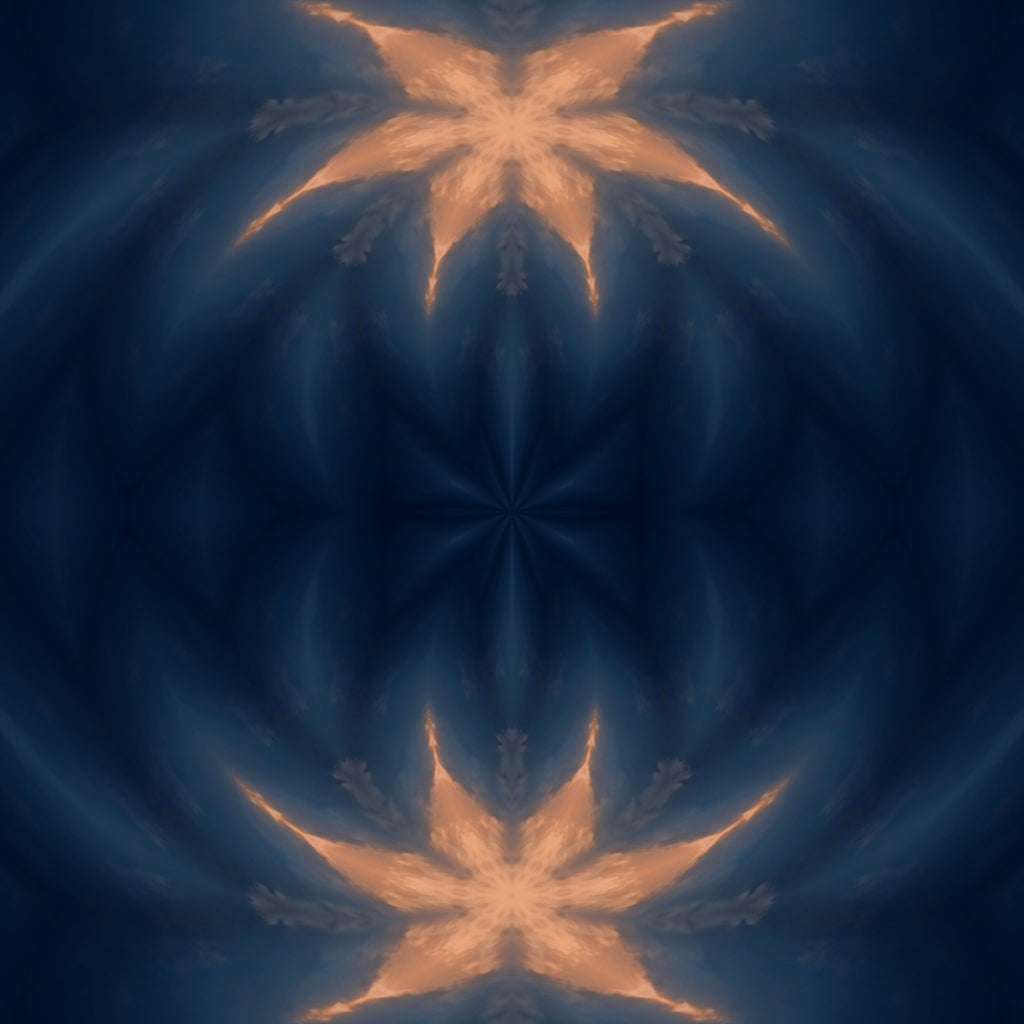 Blue Cobalt Mandala – Kaleidoscope Art Print by Kyle Dean Kennedy