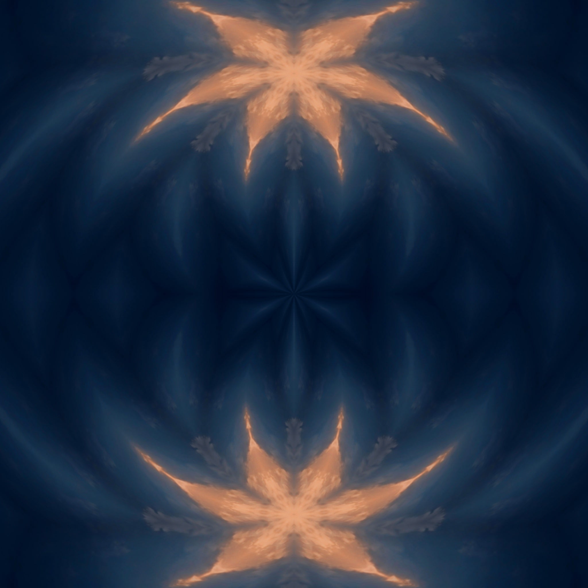 Blue Cobalt Mandala – Kaleidoscope Art Print by Kyle Dean Kennedy