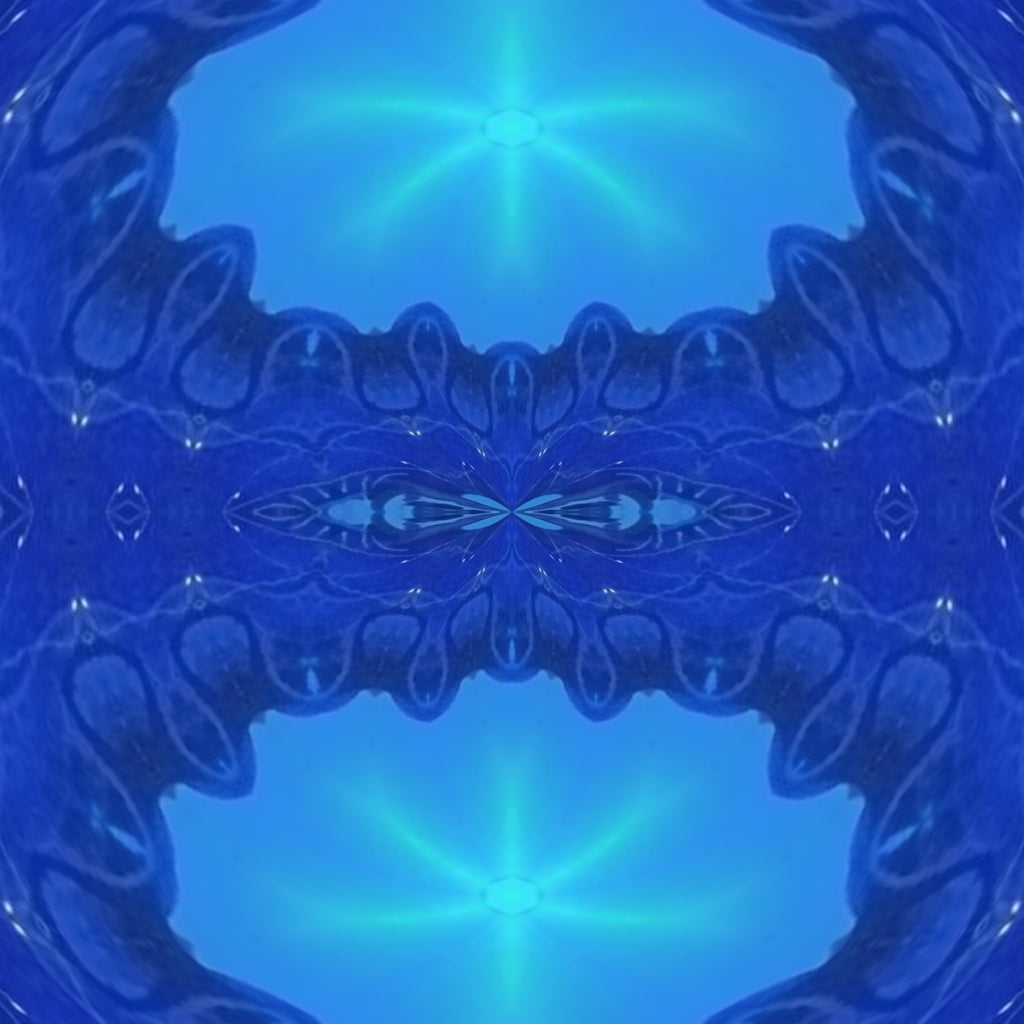 Blue Cobalt Mandala – Kaleidoscope Art Print by Kyle Dean Kennedy